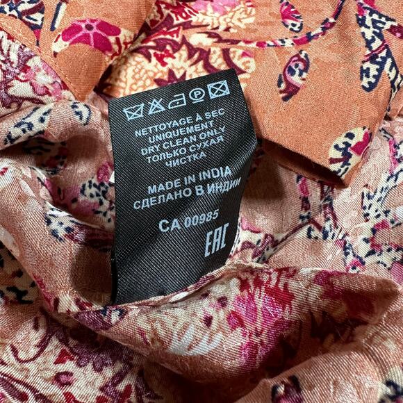 Isabel Marant Etoile NWT Benson Printed Long Sleeve Top Size 40 US 8 Floral Pink - Picture 7 of 10